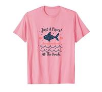 Just A Pisces Being Emotional at The Beach Zodiac T-Shirt, Men, Pink, XL