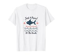 Just A Pisces Being Emotional at The Beach Zodiac T-Shirt, Men, White, S