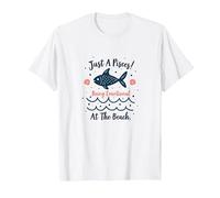Just A Pisces Being Emotional at The Beach Zodiac T-Shirt, Men, White, XL
