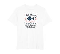Just A Pisces Being Emotional at The Beach Zodiac T-Shirt, Men's Big and Tall, White, 3X Tall