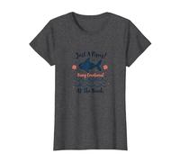 Just A Pisces Being Emotional at The Beach Zodiac T-Shirt, Women, Dark Heather Grey, XL