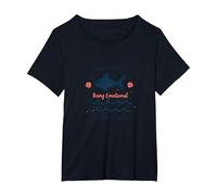 Just A Pisces Being Emotional at The Beach Zodiac T-Shirt, Women's Plus, Black, 5X