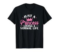 Just a Princess Living a Normal Life Value Graphic T-Shirt, Men, Black, L