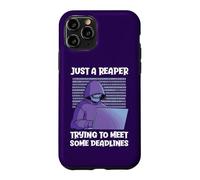 Just A Reaper Trying To Meet Some Deadlines Funny Halloween Case for iPhone 11 Pro