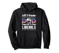 Just A Regular Dad Trying Not To Raise Liberals For Dads Pullover Hoodie