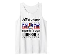 Just A Regular Mom Trying Not to Raise Liberals for Moms Tank Top
