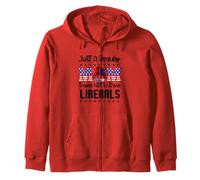 Just A Regular Mom Trying Not To Raise Liberals For Moms Zip Hoodie