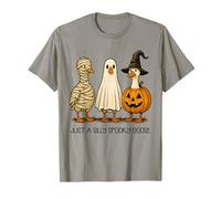 Just A Silly Spooky Goose Halloween Tee Mummy Ghost Geese T-Shirt
