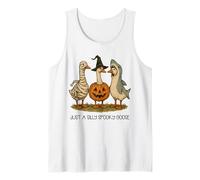 Just A Silly Spooky Goose Halloween Tee Mummy Shark Geese Tank Top