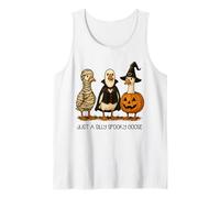 Just A Silly Spooky Goose Halloween Tee Mummy Vampire Geese Tank Top