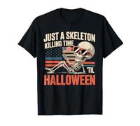 Just a Skeleton Killing Time Til Halloween T-Shirt