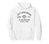 Just A Spoiled Husband Of An Awesome Scots Lass Funny Mens Pullover Hoodie