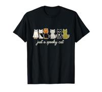 Just a Spooky Cat Halloween Silly Funny T-Shirt