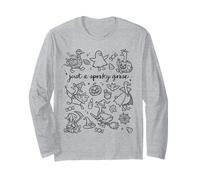 Just A Spooky Goose Cute Silly Halloween Doodles Long Sleeve T-Shirt