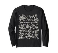 Just A Spooky Goose Cute Silly Halloween Doodles Long Sleeve T-Shirt