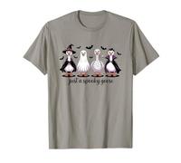 Just A Spooky Goose Funny Silly Goose Witch Mummy Halloween T-Shirt