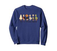 Just A Spooky Goose Halloween Silly Goose Sweatshirt, Adult Unisex, Navy Blue, Large
