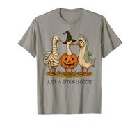 Just A Spooky Goose Halloween Tee Mummy Shark Silly Geese T-Shirt