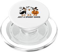 Just a Spooky Goose Haunting the Pumpkin Patch Halloween PopSockets PopGrip for MagSafe