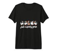 Just a Spooky Goose Haunting The Pumpkin Patch Halloween Premium T-Shirt
