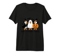Just a Spooky Goose Haunting The Pumpkin Patch Halloween Premium T-Shirt