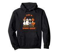 Just a Spooky Goose Silly Halloween Costume Funny Women Kids Pullover Hoodie