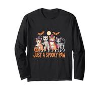 Just A Spooky Paw Cute Halloween Cats in Costumes Long Sleeve T-Shirt