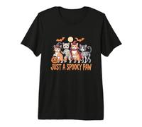 Just A Spooky Paw Cute Halloween Cats in Costumes Premium T-Shirt