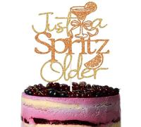 Just A Spritz Older Cake Topper, Lemon Citrus Birthday Party Decorations, Let's Get Spritzy, Aperol Spritz Birthday Decoration Supplies Orange & Gold Glitter
