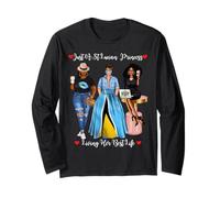 Just A St Lucian Princess Living Her Best Life Afro Woman Long Sleeve T-Shirt