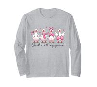 Just A Strong Goose Breast Cancer Awareness Pink Ribbon Long Sleeve T-Shirt