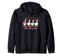 Just a Strong Goose Breast Cancer Awareness Ribbon Zip Hoodie