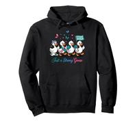 Just A Strong Goose Survivor Ribbon Warrior Thyroid Cancer Pullover Hoodie