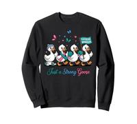 Just A Strong Goose Survivor Ribbon Warrior Thyroid Cancer Sweatshirt