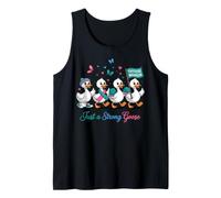 Just A Strong Goose Survivor Ribbon Warrior Thyroid Cancer Tank Top