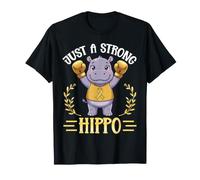 Just A Strong Hippo Childhood Cancer Awareness Warrior Boxer T-Shirt