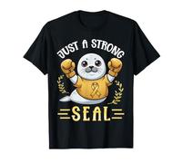 Just A Strong Seal Childhood Cancer Awareness Warrior Boxer T-Shirt