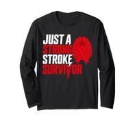 Just A Strong Stroke Survivor Red Brain Ischemic Attack Long Sleeve T-Shirt