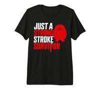 Just A Strong Stroke Survivor Red Brain Ischemic Attack Premium T-Shirt