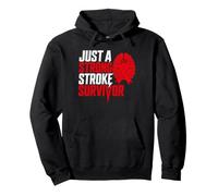 Just A Strong Stroke Survivor Red Brain Ischemic Attack Pullover Hoodie