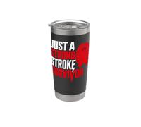 Just A Strong Stroke Survivor Red Brain Ischemic Attack Stainless Steel Insulated Tumbler
