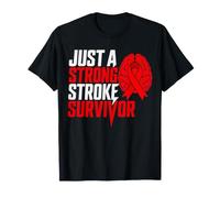 Just A Strong Stroke Survivor Red Brain Ischemic Attack T-Shirt