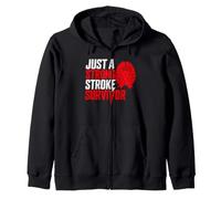 Just A Strong Stroke Survivor Red Brain Ischemic Attack Zip Hoodie