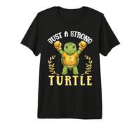 Just A Strong Turtle Childhood Cancer Awareness Warrior Premium T-Shirt