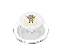 Just A Strong Zebra Childhood Cancer Awareness Warrior Boxer PopSockets PopGrip for MagSafe