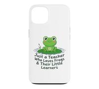 Just A Teacher Loves Frogs Little Learners Funny Frog Gift Case for iPhone 13