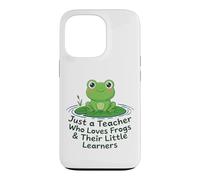Just A Teacher Loves Frogs Little Learners Funny Frog Gift Case for iPhone 13 Pro