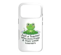 Just A Teacher Loves Frogs Little Learners Funny Frog Gift Case for iPhone 17 Pro