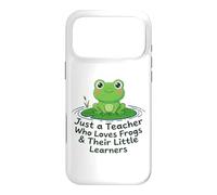 Just A Teacher Loves Frogs Little Learners Funny Frog Gift Case for iPhone 17 Pro Max
