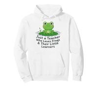 Just A Teacher Loves Frogs Little Learners Funny Frog Gift Pullover Hoodie